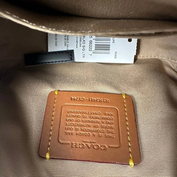 Coach CY744 Mini Rowan Crossbody Bag In Blocked Signature Leather IN CHALK - Picture 8 of 9